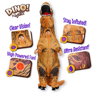 dinosaur inflatable costume features